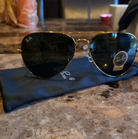 Ray ban aviator black and gold - Picture 3 of 4